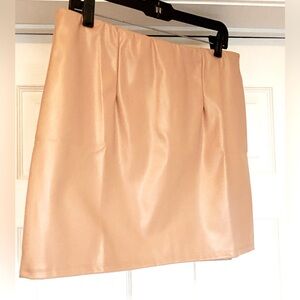 NWT Size 12 ASOS Nude Faux Leather Mini Skirt